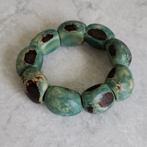 Chunky Beaded Nut Bracelet